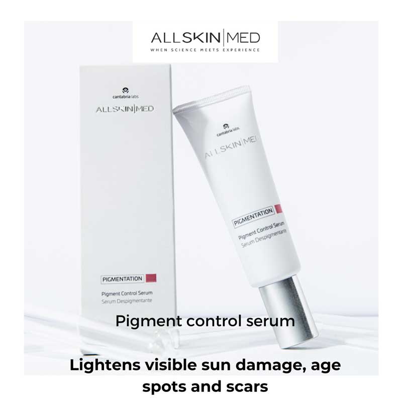 ALLSKIN MED pigment control serum lightens visible sun damage age spots and scars