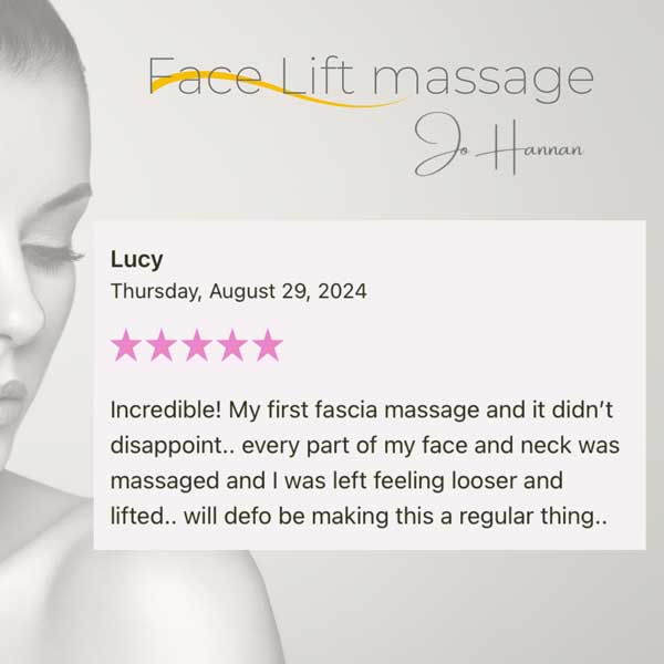 Face lift massage testimonial